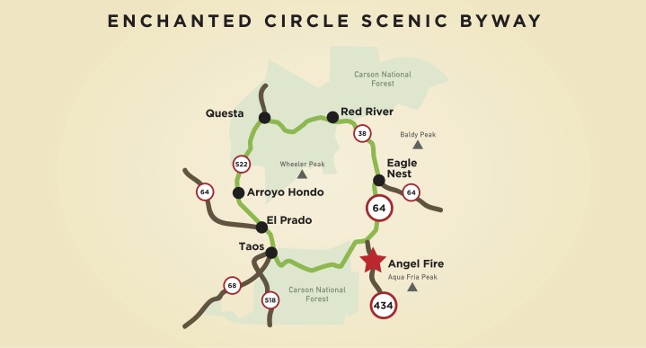 Enchanted Circle Scenic Byway Map